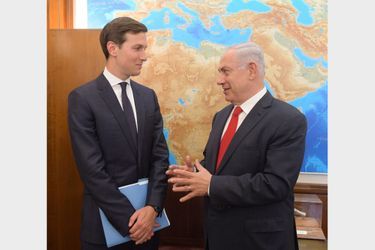 Jared Kushner et le Premier ministre israélien Benjamin Netanyahou à Jérusalem, le 21 juin 2017.