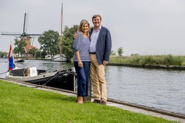 La reine Maxima et le roi Willem-Alexander des Pays-Bas à Warmond, le 7 juillet 2017