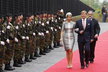 La reine Maxima et le roi Willem-Alexander des Pays-Bas à Waterloo, le 18 juin 2015