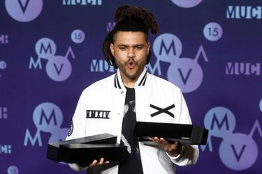 Le chanteur canadien The Weeknd aux Much Music Awards 2015