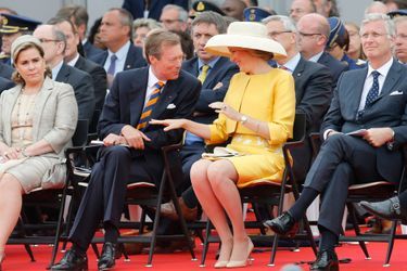 Les souverains du Luxembourg et de Belgique à Waterloo, le 18 juin 2015