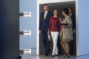 La reine Letizia et le roi Felipe VI d'Espagne à Santander, le 23 juin 2017