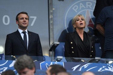 Emmanuel et Brigitte Macron lors de la finale de la Coupe de France