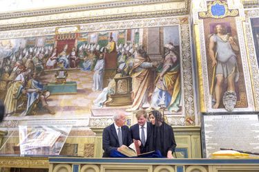La reine Maxima et le roi Willem-Alexander des Pays-Bas au Vatican, le 22 juin 2017