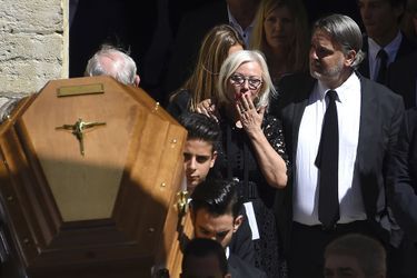 La famille de Louis Nicollin à ses obsèques à Montpellier, le 4 juillet 2017.