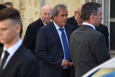 Michel Platini aux obsèques de Louis Nicollin à Montpellier, le 4 juillet 2017.