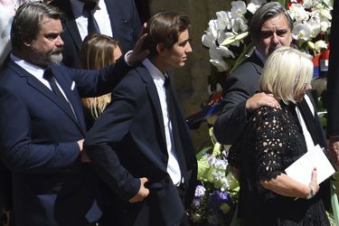 La famille de Louis Nicollin à ses obsèques à Montpellier, le 4 juillet 2017.