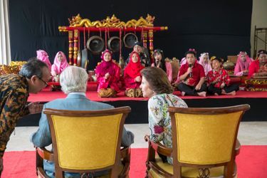 La reine Silvia et le roi Carl XVI Gustaf de Suède à Jakarta, le 21 mai 2017