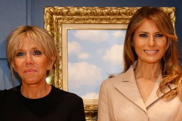 Rencontre entre Brigitte Macron et Melania Trump au musée Magritte, à Bruxelles. 