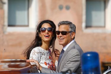 George et Amal Clooney le jour de leur mariage à Venise 