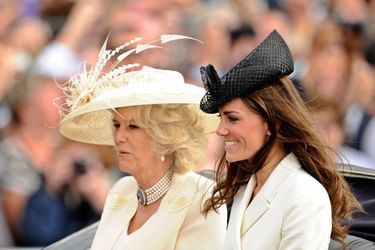 La duchesse de Cambridge, née Kate Middleton, à la cérémonie Trooping the Colour à Londres le 11 juin 2011