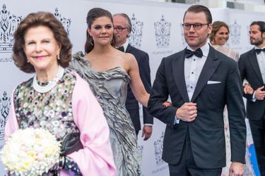 La reine Silvia, la princesse Victoria et le prince Daniel de Suède à Stockholm, le 15 juin 2017