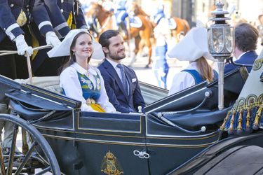 Le prince Carl Philip de Suède, les princesses Sofia et Madeleine et Christopher O'Neill à Stockholm, le 6 juin 2017