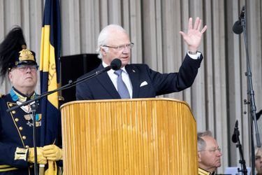 Le roi Carl XVI Gustaf de Suède à Växjö, le 6 juin 2017