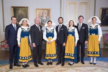 La famille royale de Suède à Stockholm, le 6 juin 2017