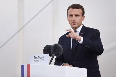 Emmanuel Macron au chantier naval de Saint-Nazaire mercredi