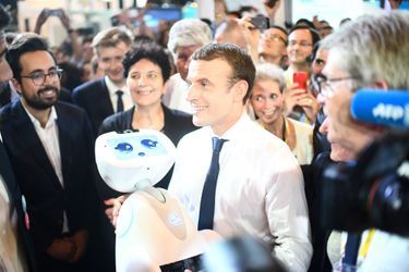 Emmanuel Macron au salon Viva Technology jeudi.