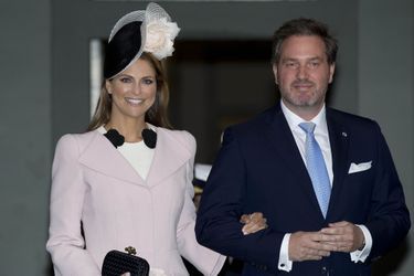 La princesse Madeleine de Suède avec son mari Christopher O'Neill, le 30 avril 2016