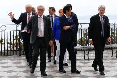 Les dirigeants du G7 à Taormina, en Sicile, vendredi.