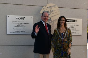 Le prince Albert et Bianca Senna à Monaco, le 24 mai 2017.