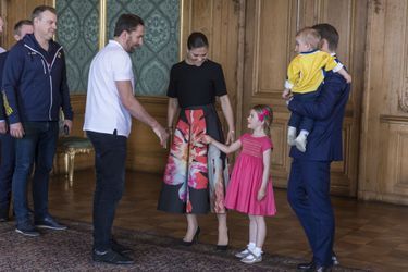 Les princesses Victoria et Estelle et les princes Daniel et Oscar de Suède à Stockholm, le 22 mai 2017