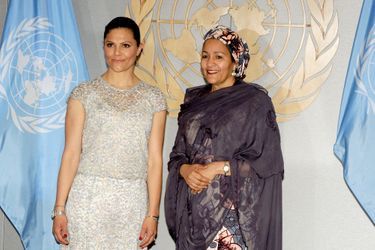 La princesse Victoria de Suède avec la Nigériane Amina J. Mohammed, vice-secrétaire générale des Nations unies, à New York le 8 juin 2017