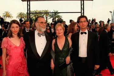Francis Ford Coppola, sa femme et leurs enfants Sofia et Roman lors de la cérémonie d'ouverture du 54ème Festival de Cannes.