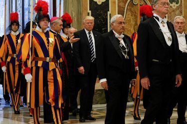 Donald Trump à son arrivée au Vatican. 
