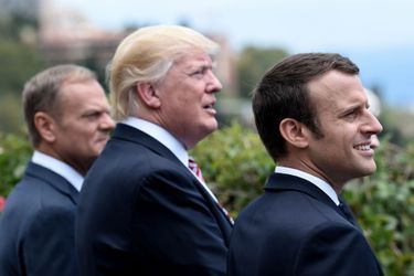 Donald Trump et Emmanuel Macron au sommet du G7. 