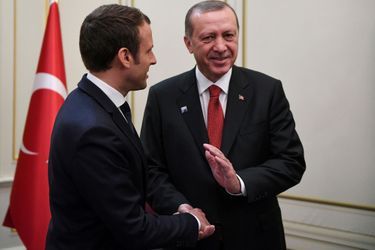 Emmanuel Macron et Recep Tayyip Erdoganà Bruxelles jeudi. 