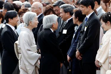 L'empereur Akihito et l'impératrice Michiko du Japon à Tokyo, le 20 avril 2017