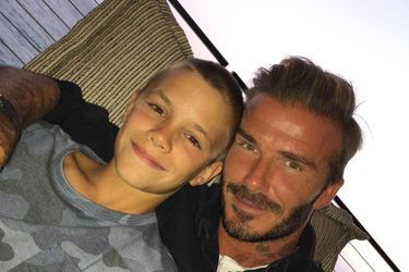 David Beckham avec son fils Roméo. 
