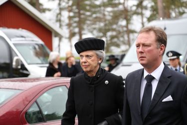 La princesse Benedikte de Danemark et son fils le prince Gustav de Sayn-Wittgenstein-Berleburg à Alingsas, le 11 mai 2017