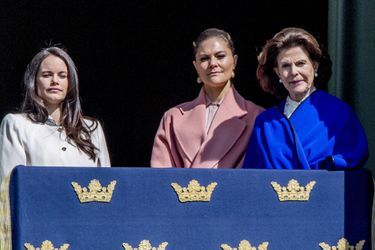La reine Silvia de Suède et les princesses Victoria et Sofia à Stockholm, le 30 avril 2017