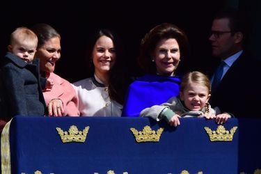 La famille royale de Suède à Stockholm, le 30 avril 2017