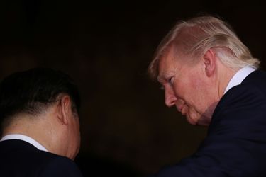 Peng Liyuan et Donald Trump à Mar-a-Lago, le 6 avril 2017.