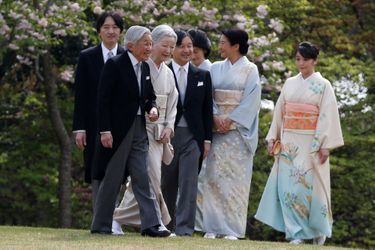 La famille impériale du Japon à Tokyo, le 20 avril 2017. A droite, la princesse Mako.