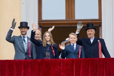 La famille royale de Norvège à Oslo, le 17 mai 2017