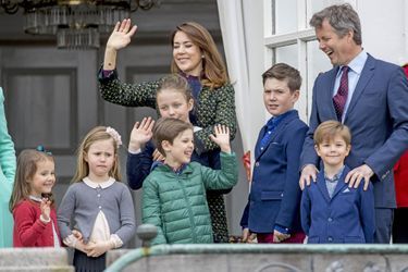 La famille royale de Danemark à Marselisborg, le 15 avril 2017