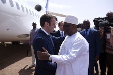 Emmanuel Macron et Ibrahim Boubacar Keita.