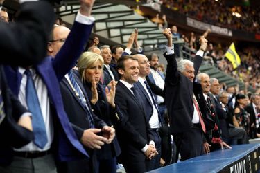 Tribune présidentielle lors de la finale du Top 14 entre Clermont et Toulon.
