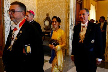 Aung San Suu Kyi au Vatican, le 4 mai 2017.