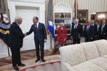 Donald Trump et Sergueï Lavrov dans le Bureau ovale, le 10 mai 2017.