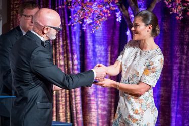 La princesse Victoria de Suède remet le prix Crafoord à Stockholm, le 18 mai 2017