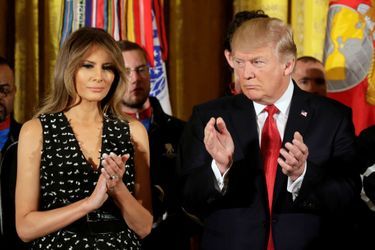 Donald et Melania Trump à la Maison Blanche, le 6 avril 2017.