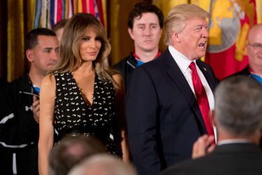 Donald et Melania Trump à la Maison Blanche, le 6 avril 2017.