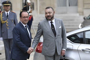 François Hollande a reçu le roi du Maroc Mohammed VI à l'Elysée, le 2 mai 2017.