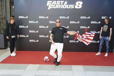 Antoine Griezmann, Vin Diesel et Filipe Luis à l&#039;avant première de «Fast and Furious 8». 