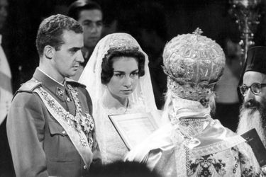 Au mariage de la princesse Sophie de Grèce et de Don Juan Carlos d'Espagne à Athènes, le 14 mai 1962