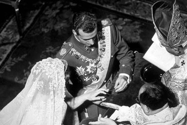 Le mariage de la princesse Sophie de Grèce et de Don Juan Carlos d&#039;Espagne à Athènes, le 14 mai 1962